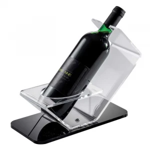 Yageli Clear Acrylic Wine Bottle Stand Plastic Display Rack