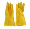 Yellow Rubber 100% Latex Household Cleaning Kitchen Gloves