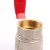 Import Zhejiang Kaibeili PN40 DN20 Nickel Plated  Red Long Handle Female Thread Brass Ball Valve from China
