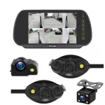 Zhidao F6 HD 6 Split screen car side view mirrors with camera car reverse aid