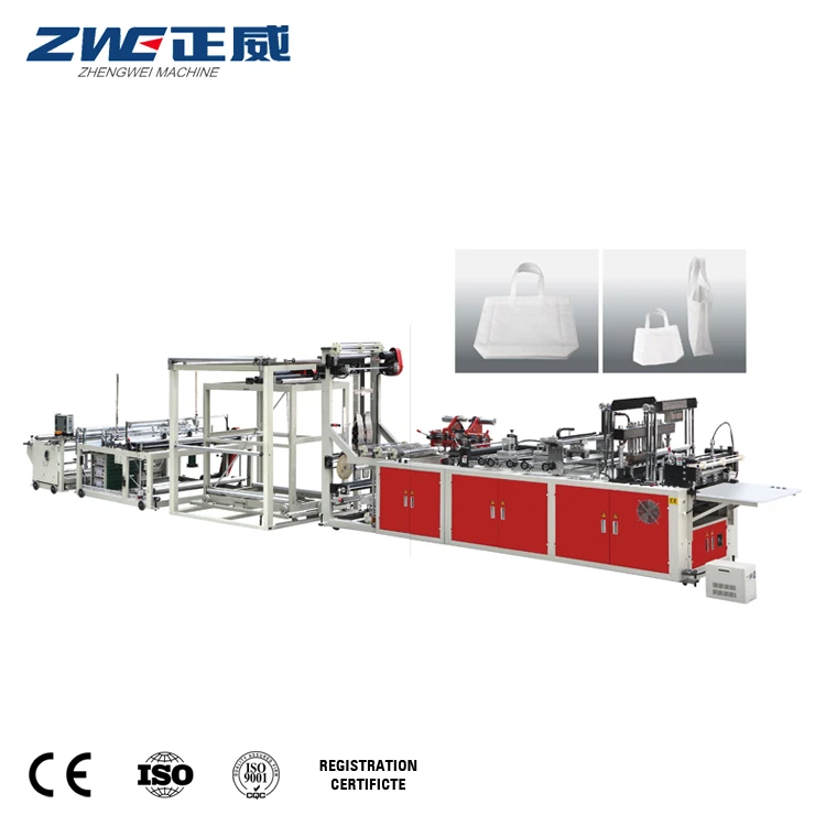 ZWE Factory Price Ultrasonic Seal Non-Woven Box Bag Making Machine