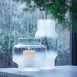 LSA Imported Hand-Frosted Glass Vase