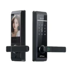 HSTECO Tuya Smart Biometric Door Lock with 4.5'' HD Video Intercom Screen for EU US Wooden Apartment Doors