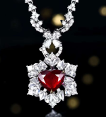 18k Gold 2.08ct Madagascar Unheated Ruby Rings Gemstone Heart shape Natural Diamond Rng / Pendent Wedding Jwelery