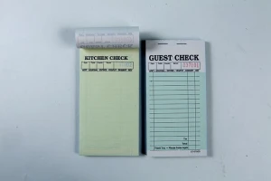 CT-G7000 Hot selling Factory directly supply 2 parts carbonless guestcheck order pads for restaurant usage