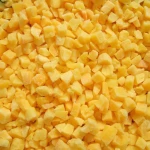Frozen yellow peach cubes