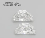 Half moon shape diamonds