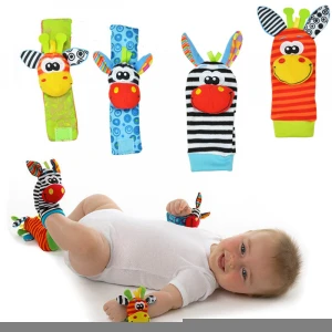 0~24 Months Infant Baby Kids Socks rattle toys Wrist Rattle and Foot Socks