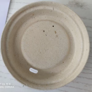 Natural unbleached sugarcane bagasse fiber pulp paper cup lids