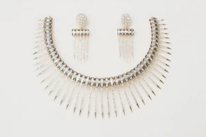 Designer Party wear CZ-Diamond Necklace set