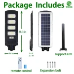 High Lumen Outdoor Waterproof  ABS 30W 60W 90W 120W  150W  Integrated StreetLight All in One Solar Led Street Light