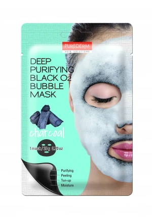 OEM Deep Purifying Black O2 Bubble Mask "Charcoal" / Made in Korea