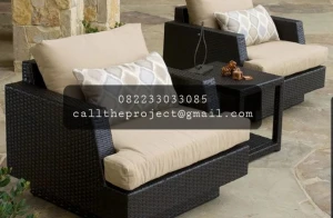 Luxurious Round Bamboo Wooden Sofa