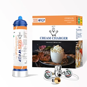 0.95l cream whipper chargers overpack nitrous oxide n2o gas Food Grade E942 whipped cream charger 580g