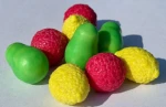 Chewing Gum ball and fruit forms