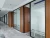 Import Single glass partition and brown wood dado from China