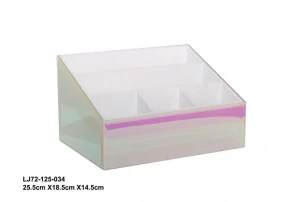 Pink heart packaging girl jewelry clear glass ring box