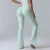 Import Women High Waist Flared Yoga Pants Ruched Butt Lifting Soft Stretchy Slim Fit Workout Casual Sports Trousers from China