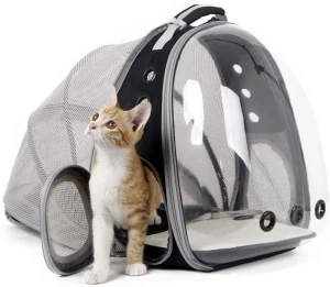 expandable transparent bubble space capsule pet cat carrying carrier backpack