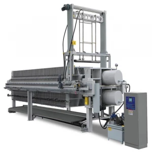 1500 mm x 1500 mm fully automatic filter press with bombay doors or drip tray and cloth washing system