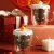 Import heat resistant reusable double wall merry Christmas glass coffee cup mug with lid from China