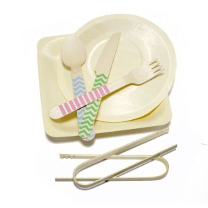 Disposable and Biodegradable Kraft Sugarcane Baggsees Wooden Bamboo Leaf  Food Containers