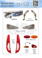 IRIZAR Bus Spare Parts Headlamp Taillamp Sidelamp Marker Lamp Rearview Mirror Fog Lamp Brake Lamp