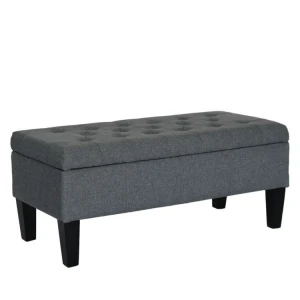 Wooden KD legs storage bench tufted bench VS 5733