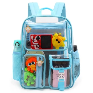 Large Clear Backpack For Girls Women Clear School Book bag Heavy Duty Transparent Backpacks for Girl