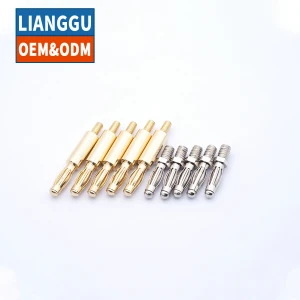 Customized banana plug pin terminal brass female magnetic stainless spring loaded pogo pin