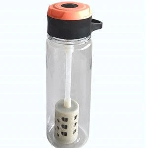 99.9% Virus Removal BPA Free Plastic Personal Sport Bottle Water Filter