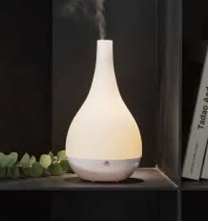 White Colored Glass Aroma Diffuser with Plastic Base