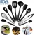 Import 10 piece kitchen tool set non-stick heat resistant silicone kitchen cooking utensil set from China