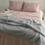 Import 100% French linen stone washed hotel bed sheet king bedding duvet cover from China