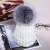 Import 100% Wool knitted hat fur ball beanie custom winter hats with big pom poms from China