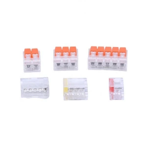 10pcs 4 Pin Quick Push Universal Compact Splicing Wire Wiring Colors Connector Disconnector Conductor Terminal Block with Lever
