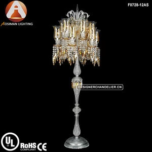 12 Light Baccarat Crystal Chandelier Floor Lamp