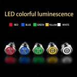 12mm 16mm 19mm 22mm 25mm 30mm 40mm push button switch Momentary metal push-button switches Color metal switch 12v