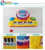 14 songs children multifunctional learning machine electric organ with light drum
