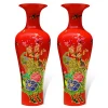 1.4m Big Size Chinese Porcelain Exquisite Red Tall Ceramic Floor Vase