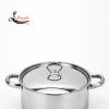 15PCS Stainless Steel cookware set with 16CM Milk pot / 16 18 20 22 24CM Soup pot / 24CM Fry pan