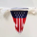 15x20CM USA Bunting Flag 65g Fabric American String Flag For Garden Or Home Decoration American USA Bunting Flags For Indoor