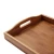 Import 16 x 11 x 2.3 Hot Sale Soild Wood Custom Food Serving Brown Tray with Double Handles For Breakfast in Bed from China