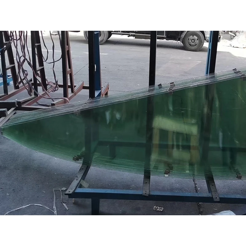 17.52mm  curved laminated glass roof high quality bent tempered toughened laminated glass
