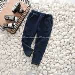 2-7 years 2017 New Wholesale Autumn Cotton Childrens elastic waistband Jeans