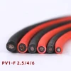 2 Pins Solar Cable 14 12 10 AWG Twin Wire PV Cable Red Black Insulation Tinned Copper Wire for Photovoltaic Panel Connection