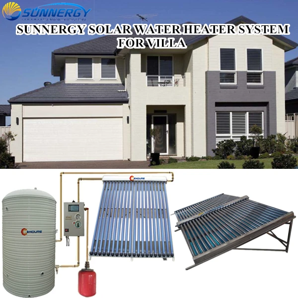 2000L Solar Water Heater System Backing Up with 5P Heat Pump