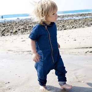 2017 fashion baby clothing one piece jumpsuit toddler boys denim bodysuits long pants jeans romper