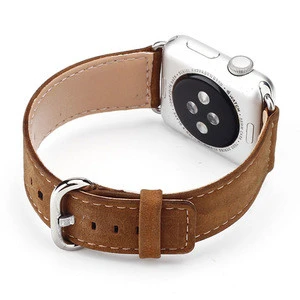 2018 Amazon hot sale Genuine Leather with cow boy design strap for All Apple Watch band 42mm 38mm