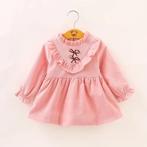 2018 Childrens Clothing Girls Spring And Autumn Korean Style Dress Childrens Corduroy Skirt Baby Princess Dress